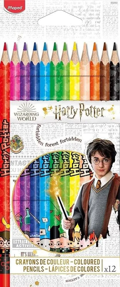 Maped - 12 crayons de couleur Harry Potter - En pochette carton