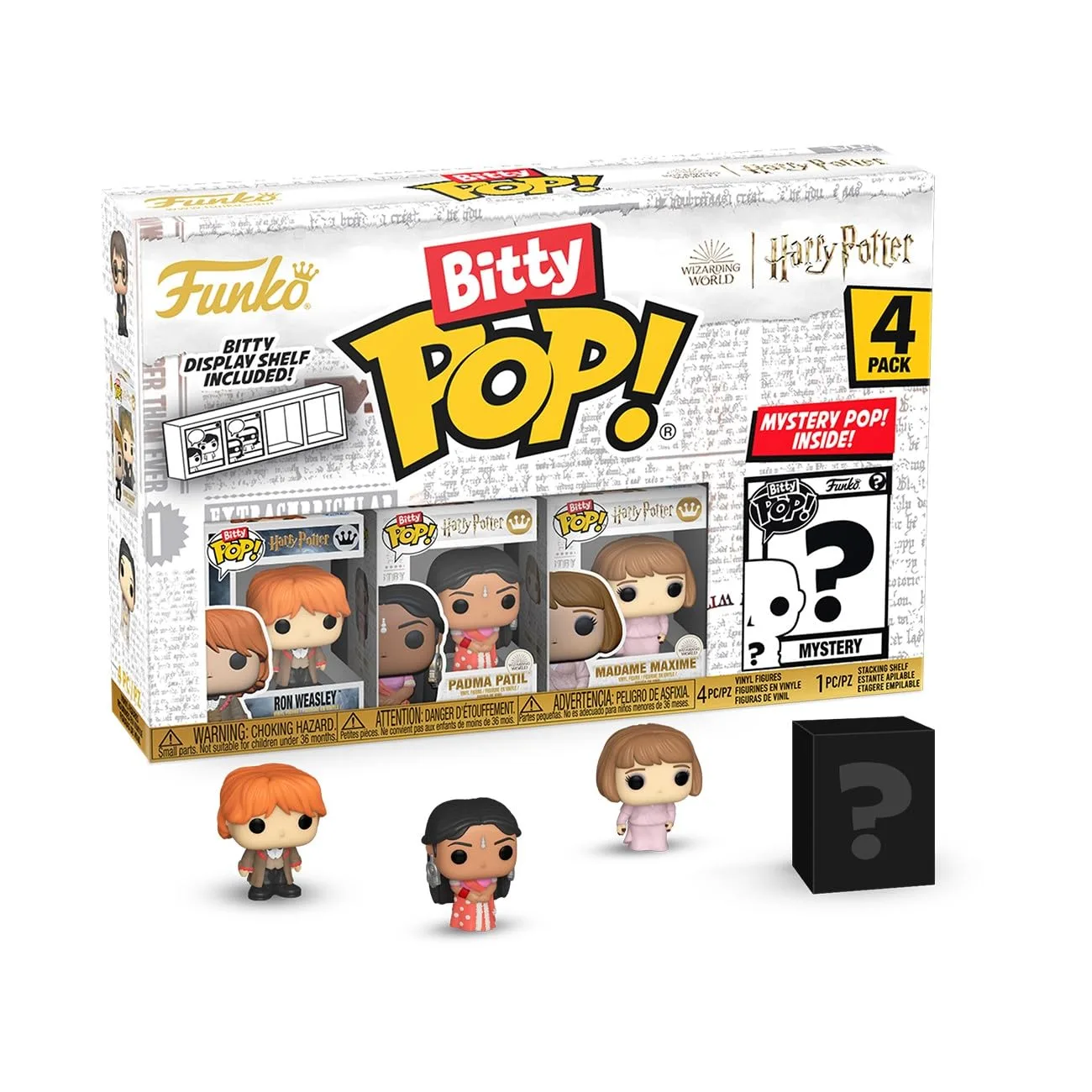 Harry Potter - Bitty Pop 4 Pack 2.5cm - Ron - Padma - Mme Maxime